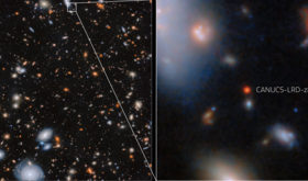 Webb detecta un agujero negro supermasivo que crece demasiado rpido