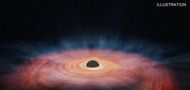 Un agujero negro gigante destruye una estrella masiva 