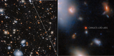 Webb detecta un agujero negro supermasivo que crece demasiado rpido