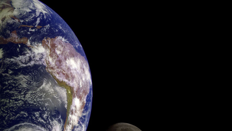 Tierra y luna NASA