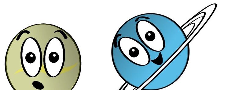 Venus y Urano los planetas que van a su bola