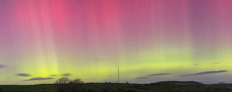 Auroras boreales sobre Reino Unido y Alemania