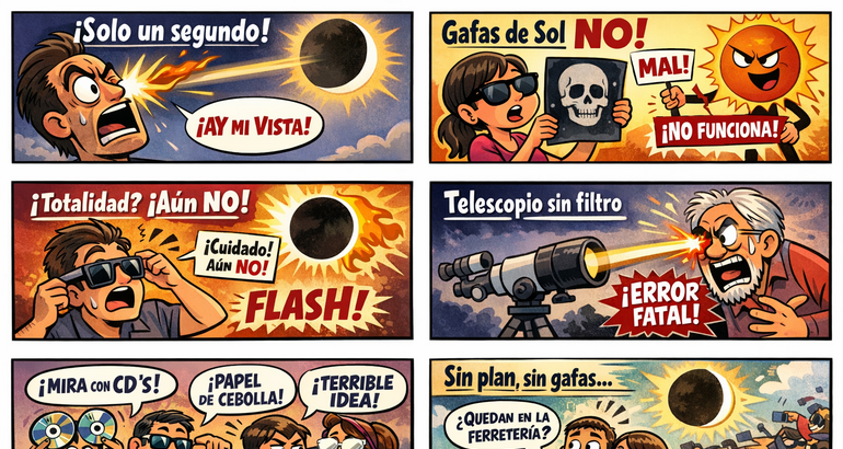 Errores comunes al observar un eclipse solar y cmo evitarlos