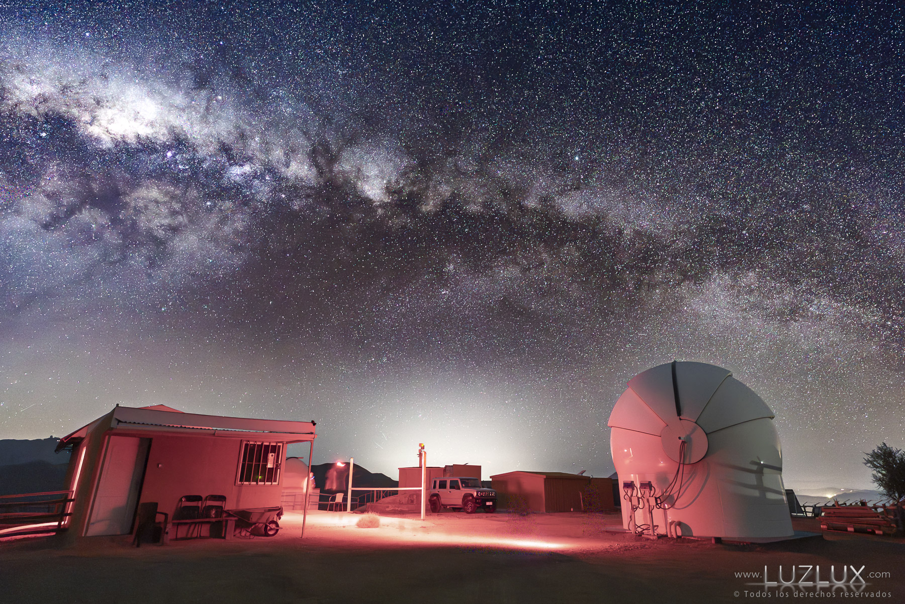 Observatorio del Pangue, Vicuña. Altitud: 1.300m