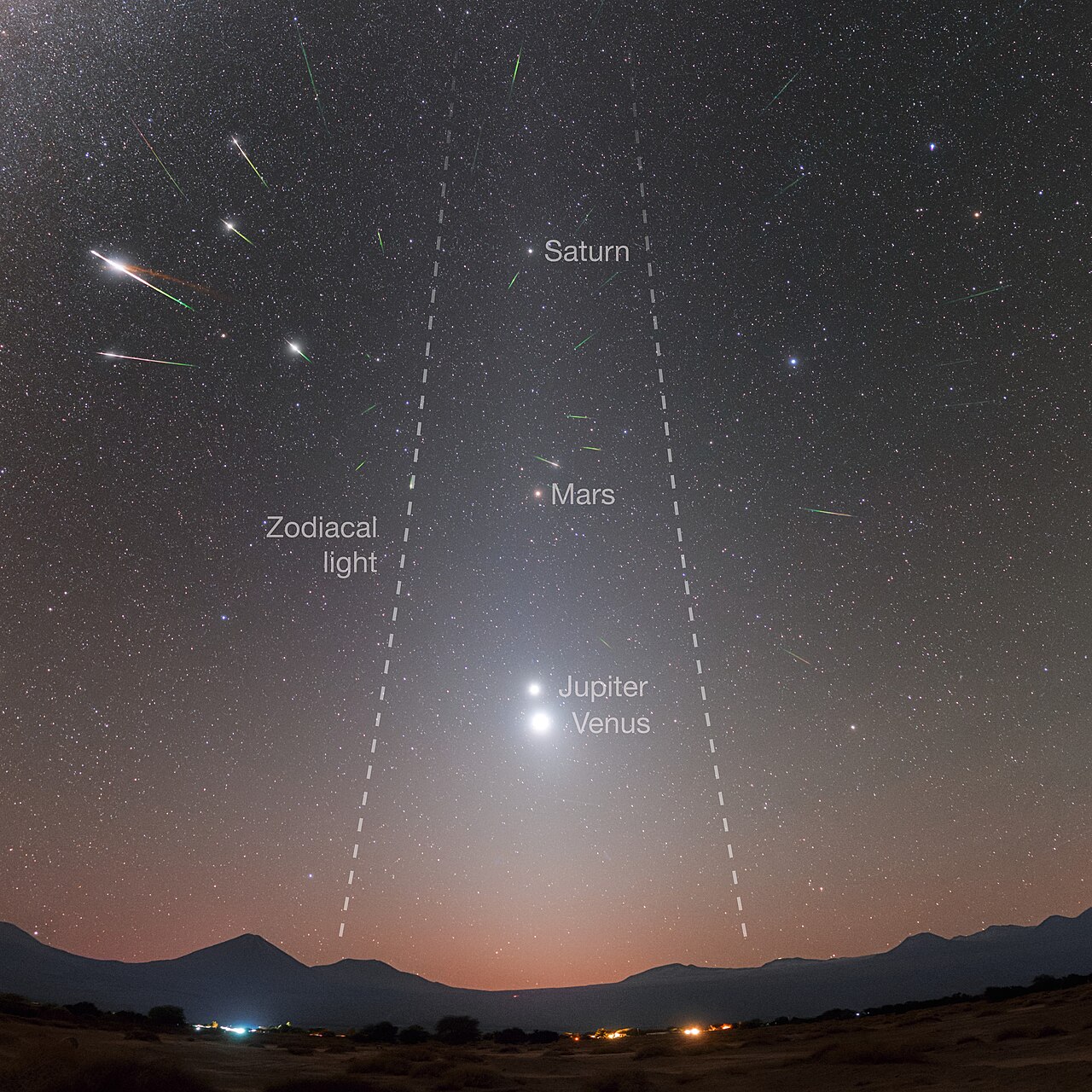 Eta Acuaridas - ESO/P. Horalek -Chilean Desert 