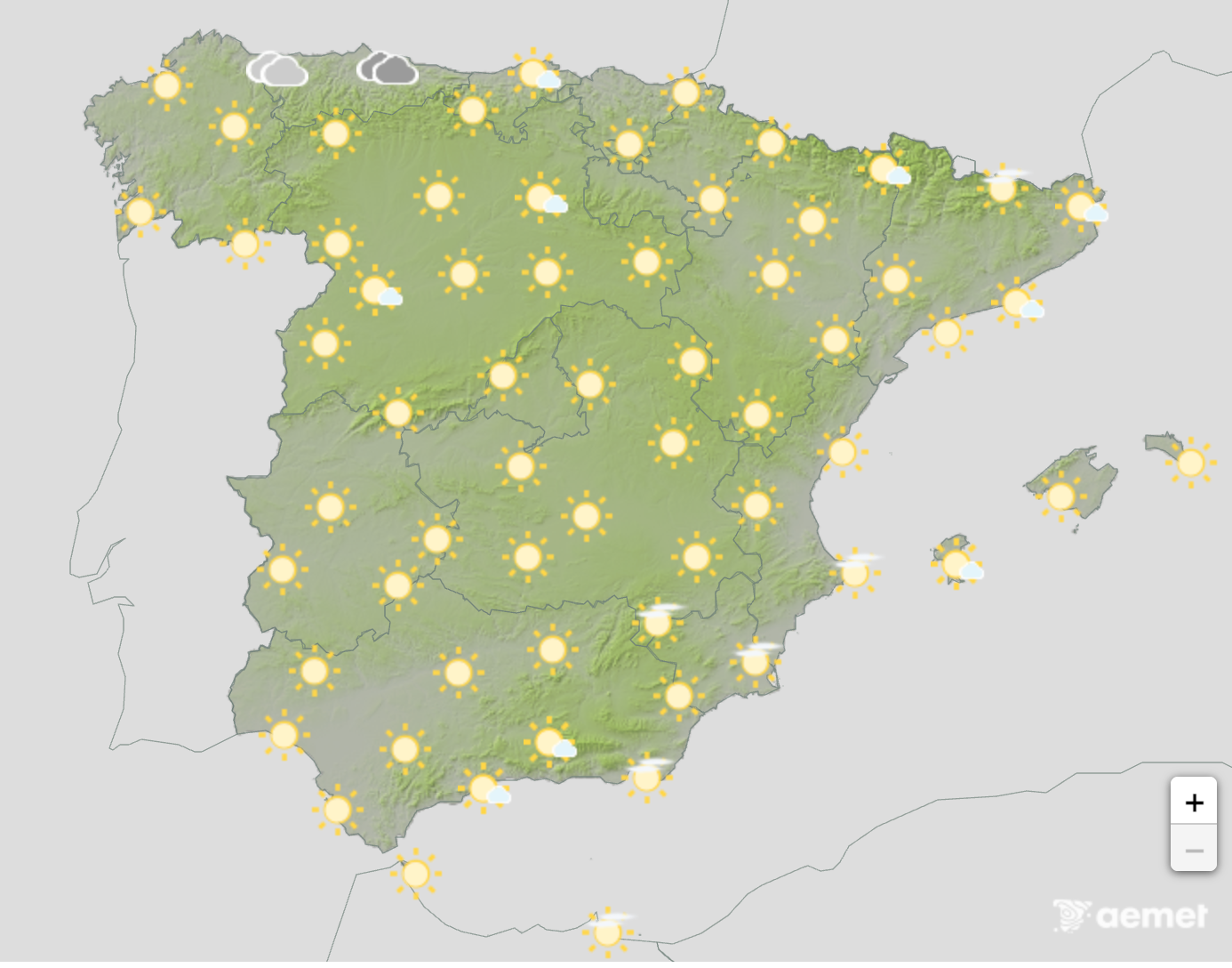 mapa tiempo eclipse 12 agosto