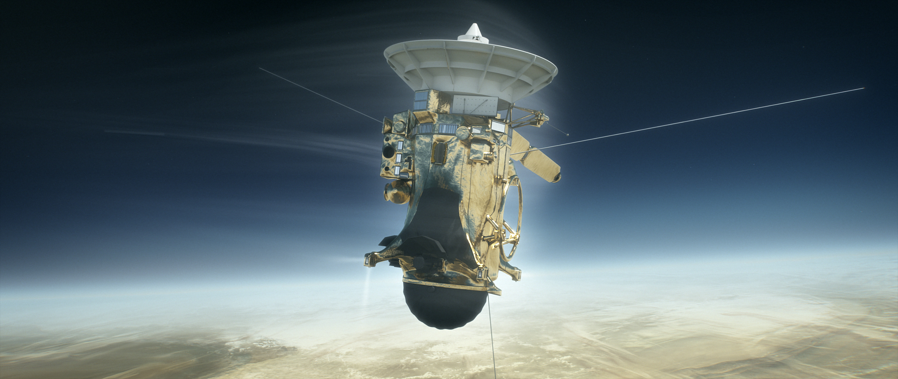 Sonda Cassini - Huygens entrando en la atmósfera