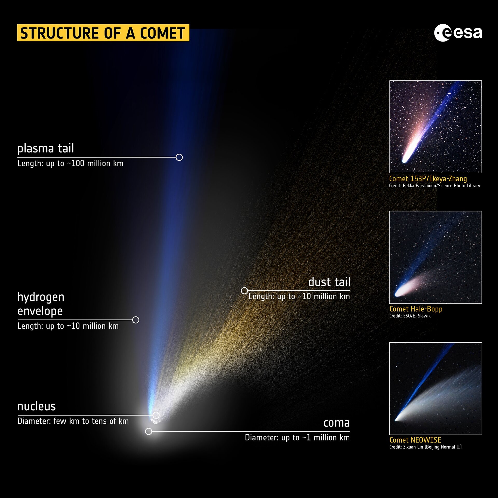 Estructura de un cometa 