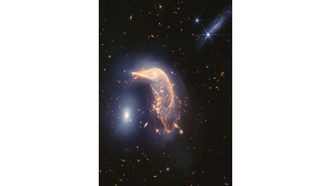 Arp 142 (imagen de NIRCam y MIRI)